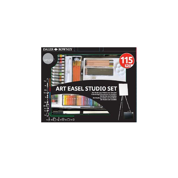 Art Easel Studio Set - DALER ROWNEY - Technical Mix - 115 Piece - With  Stand