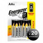 Energizer Pack de 20 unidades. Energizer Alkaline Power, Pack 6 Pilhas Alcalinas AA, LR6 LoteSGSai2095