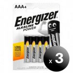 Energizer Pack de 3 unidades. Energizer Alkaline Power, Pack de 4 Pilhas LR03, AAA LoteSGSai1673