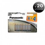 Pack de 20 unidades. Panasonic Everyday Power, Blister de 10 Pilhas Alkalinas LR03 AAA LoteSGSai3511