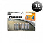 Pack de 10 unidades. Panasonic Everyday Power, Blister de 10 Pilhas Alkalinas LR03 AAA LoteSGSai3510