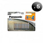 Pack de 5 unidades. Panasonic Everyday Power, Blister de 10 Pilhas Alkalinas LR03 AAA LoteSGSai3509