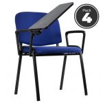 Conjunto 4 Cadeiras Ofis com Pá e Braço Azul