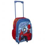 Mochila Escolar com Rodas Spiderman Azul 31 x 14 x 41 cm