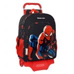Mochila Escolar com Rodas Spiderman Hero Preto (33 x 42 x 14 cm)