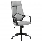 Beliani Cadeira de Escritório Preta e Cinzenta Ajustável em Altura Capa Resistente Design Moderno 64x64x116-126 - 4260586354546