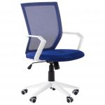 Beliani Cadeira de Escritório Azul Ajustável em Altura com Rodas de Nylon 55x55x96-106 - 4260580929849