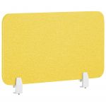 Beliani Divisor acústico para secretária em tecido amarelo 80 x 40 cm com peças para montagem redução de ruido para escritório em casa 2x80x40 - 4255664817457