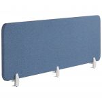 Beliani Divisor acústico para secretária em tecido azul 180 x 40 cm com peças para montagem redução de ruido para escritório em casa 2x180x40 - 4251682263023