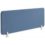 Beliani Divisor acústico para secretária em tecido azul 130 x 40 cm com peças para montagem redução de ruido para escritório em casa 2x160x40 - 4251682262996