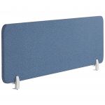 Beliani Divisor acústico para secretária em tecido azul 130 x 40 cm com peças para montagem redução de ruido para escritório em casa 2x130x40 - 4251682262958