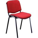 Unisit Pack de 4 Cadeiras Estofadas Vermelho para Visitantes Dado-red