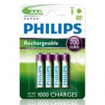 Philips Pack 4 Pilhas Recarregáveis 700mAh 1.2V