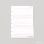 Caderno Inteligente Recarga de Folhas Pautadas Grande Barbie Pink 50 Folhas