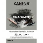 Canson Bloco A4 Graduate Mixed Media Cinzento 220Grs 30Fls