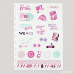Caderno Inteligente Folha de Adesivos Grande Barbie Pink