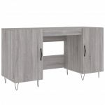 vidaXL Secretária 140x50x75 cm Derivados de Madeira Cinzento Sonoma - 1034195991