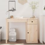 vidaXL Secretária 100x50x75 cm Pinho Maciço - 1288516180