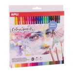 Apli Lápis de Cor Aquarela com Pincel 24 Cores