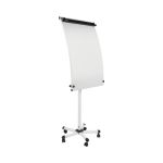 Bi-office Cavalete Magnético Móvel Roll Up - Branco sem Aro, com Braços Extensíveis, 111 X 75 cm
