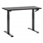 Beliani Secretária Preta Aglomerado Madeira Aço 120 X 72 cm Altura Ajustável Manualmente Laminada Retangular