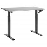 Beliani Secretária Cinzenta e Preta Aglomerado Madeira Aço 120 X 72 cm Altura Ajustável Manualmente Laminada Retangular