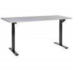 Beliani Secretária Cinzenta e Preta Aglomerado Madeira Aço 160 X 72 cm Altura Ajustável Manualmente Laminada Retangular