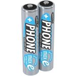 Ansmann Pilha Recarregável maxE NiMH Micro AAA 800 mAh Dect Phone 1x2 unidades