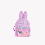 Mochila para Crainças/Infantil Passeio Strass Coelho / Orelhas Lilás 25x27x17