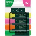 Faber-Castell Conjunto 4 Marcadores Textliner 48 Superfluorescentes