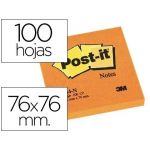 Post-it Bloco Adesivo 76x76MMS 100 Fls Laranja Embalagem de 6 Un