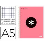 Antartik Caderno Espiral A5 Quadriculado Capa Dura 120F. 100GRS. C/6 Furos Coral KD89