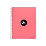 Antartik Caderno Espiral A4 Pautado Capa Dura 120Fls 100g C/4 Furos Coral KD95