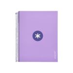 Antartik Caderno Espiral A4 Pautado Capa Dura 120Fls 100g C/4 Furos Lavanda KD97