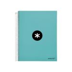 Antartik Caderno Espiral A4 Pautado Capa Dura 120Fls 100g C/4 Furos Menta KD96