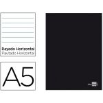 Liderpapel Caderno A5 Capa Preta Pautado 80 Fls 10 Un.