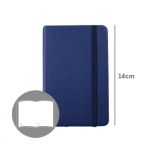 SmartD Bloco de Notas Liso 14x9cm Semi Pele Azul 116 Folhas - SMD6201