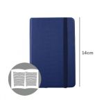 SmartD Bloco de Notas Pautado 14x9cm Semi Pele Azul 116 Flh (SMD6101)