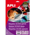 Apli Etiquetas Permanentes CD-DVD Ext ø 117 Int ø 18 - 11704