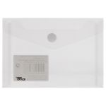 Bolsa Envelope Plástico A6 c/ Velcro 114x158mm Branco - 70575