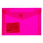 Bolsa Envelope Plástico A6 c/ Velcro 114x158mm Vermelho - 70577