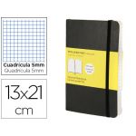Moleskine Caderno L Soft Quadriculado 13x21cm 192 Fls Preto