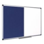 Bi-office Quadro Combinado 45x60cm Feltro Azul / Branco Moldura Alumínio Maya - XA0217170