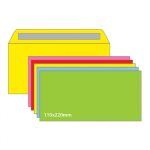 4Office 25 un. Envelopes 110x220mm Sortido - AC1211