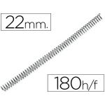 Q-Connect Espiral Metálica 64-5:1 Diâmetro 22mm Calibre 1.2mm 180 Fls - KF04435