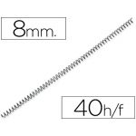 Q-Connect Espiral Metálica 64-5:1 Diâmetro 8mm Calibre 1mm 40 Fls - KF04428