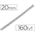 Q-Connect Espiral Metálica 56-4:1 Diâmetro 20mm Calibre 1.2mm 160 Fls - KF04420