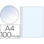 Q-Connect 100 un. Bolsas Catálogo DIN A4 Multi-perfuradas 100mc Crystal - KF16602