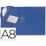 LiderPapel Bolsa Porta-Documentos A8 c/ Velcro Azul - DS45