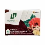 Diética Chá Herbalthy Hibisco, Gengibre & Canela 20 Saquetas